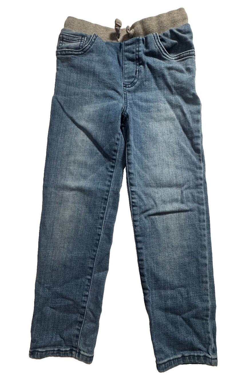 Tucker + Tate Boys Jeans Size 6 Blue Denim Pull On Drawstring Stretch